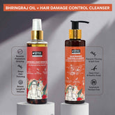 MYKK Bhringraj Hair Repair Oil + Hair Damage Control Cleanser Shampoo - Mykk Store